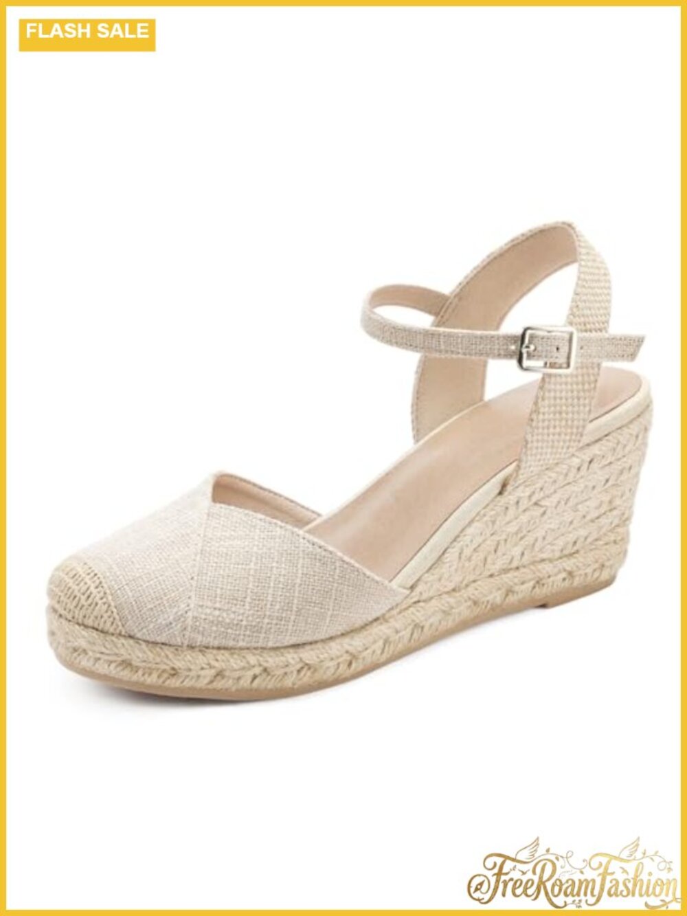 Espadrille Wedge Sandals Closed Toe Platform Summer Shoes